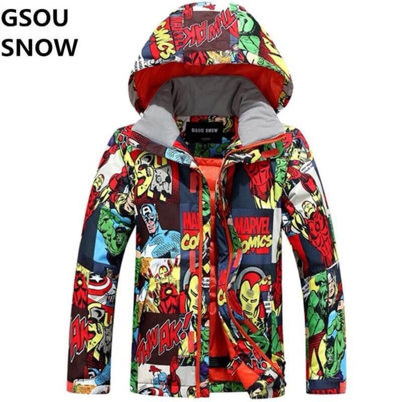 Gsou Marvel snow jacket boys size 8/10 Great Condition - Picture 2 of 5